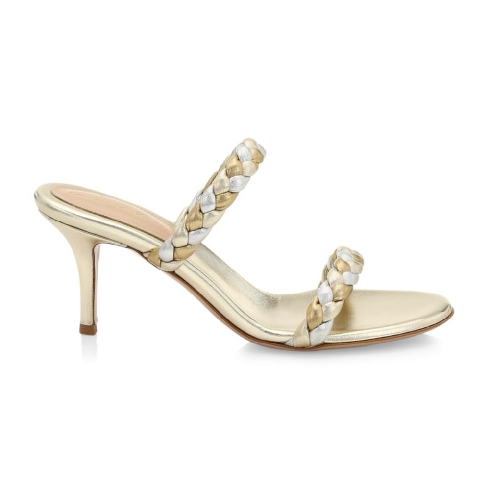 Gianvito Rossi Marley Mettalic leather sandals. Size 7